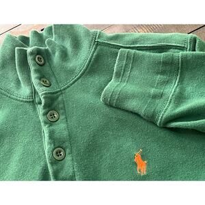Polo Ralph Lauren Men's Mock Neck Sweater 1/4 Button Placket 100% Cotton Y2K